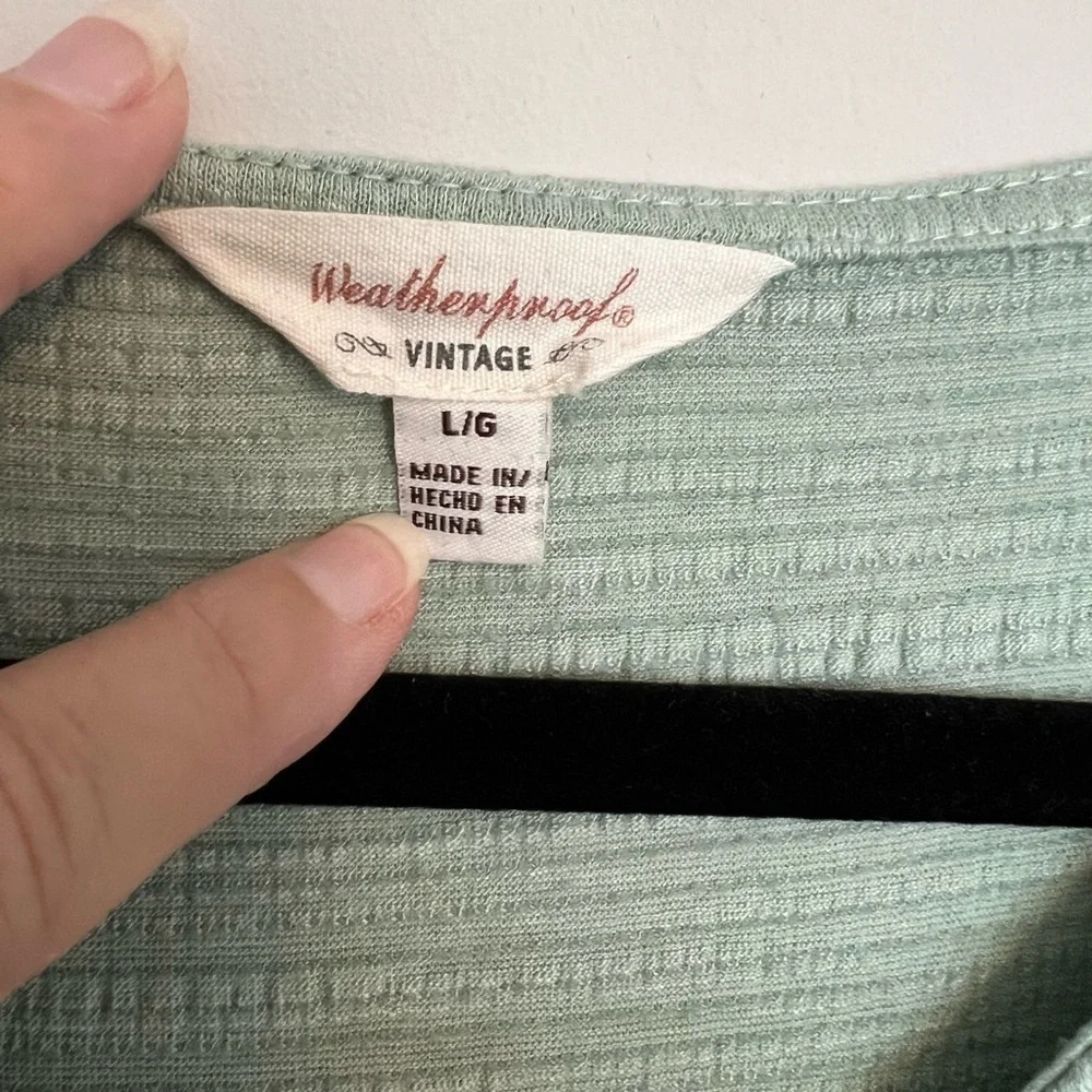 Weatherproof‎ Vintage Woman's Tie Front Blouse Size L - Picture 6 of 8